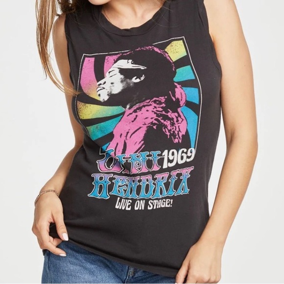 COPY - Chaser Jimi Hendrix Live 1969 Muscle Tank XS NWOT - Picture 1 of 3
